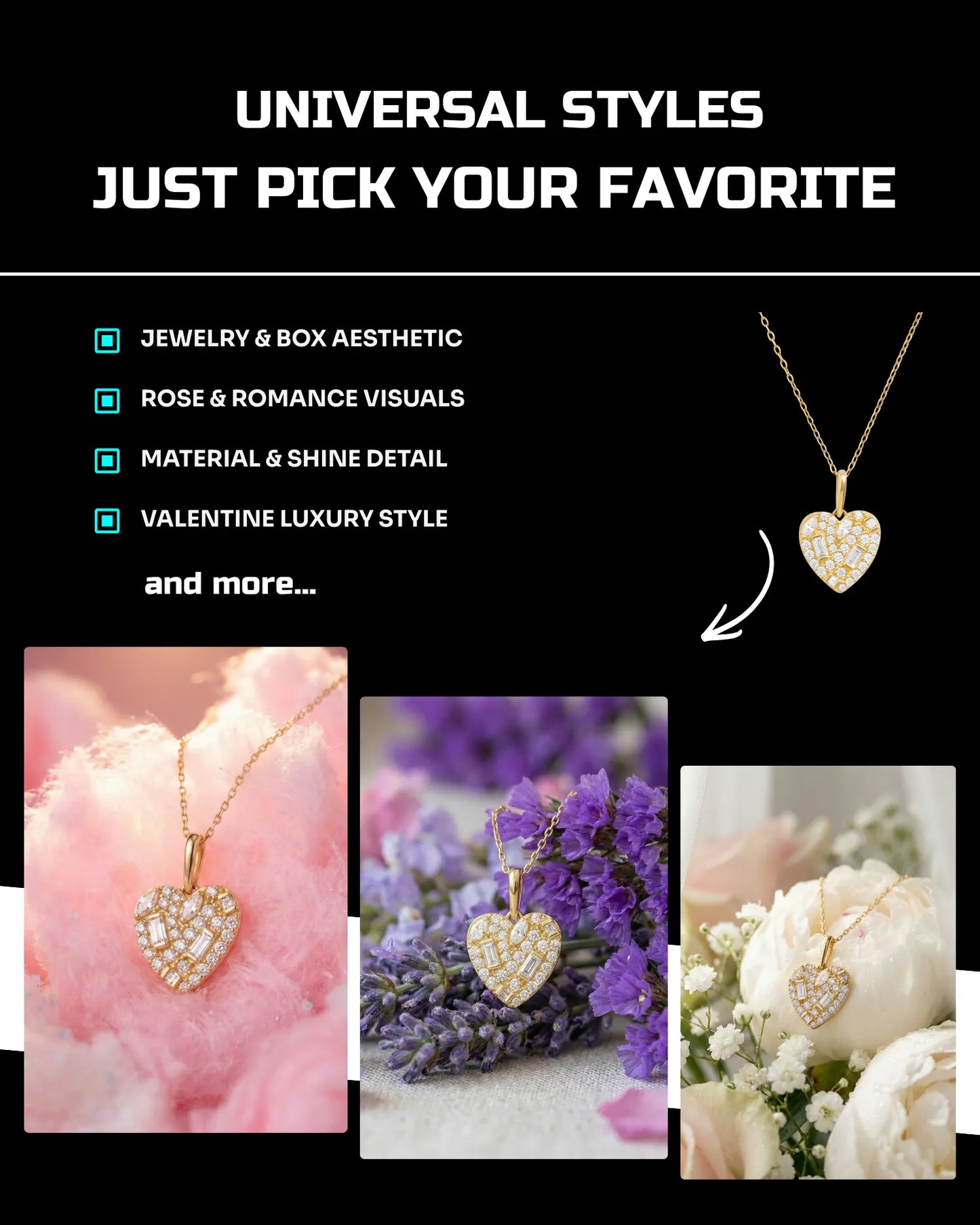 50 Valentine’s & Romantic Jewelry: Studio [Mockup] AI Prompts
