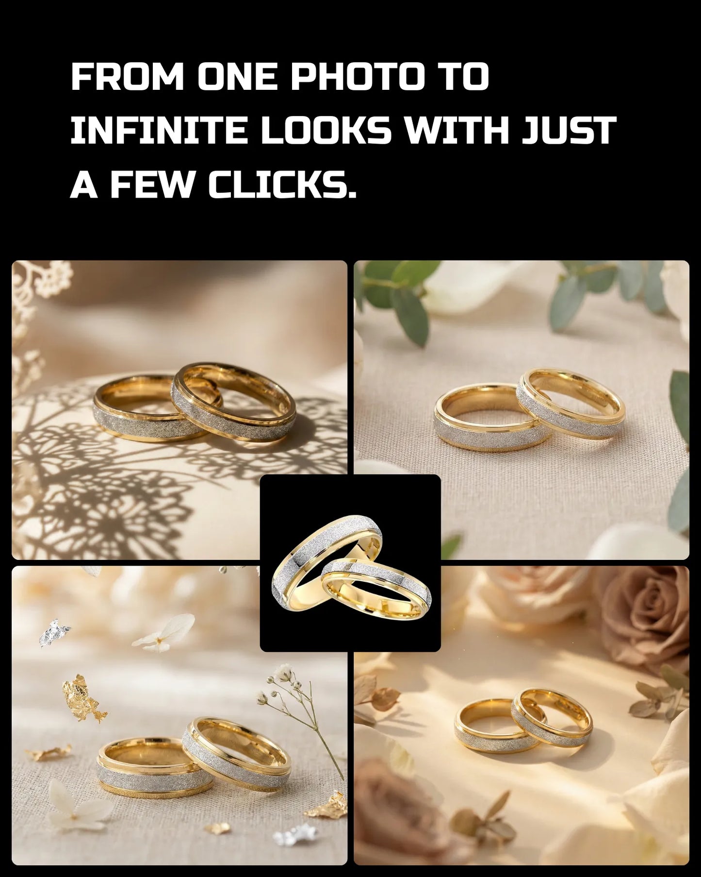 50 Wedding Jewelry: Studio [Mockup] AI Prompts