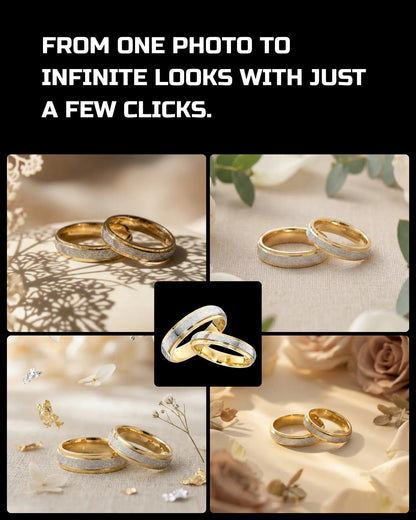 50 Wedding Jewelry: Studio [Mockup] AI Prompts