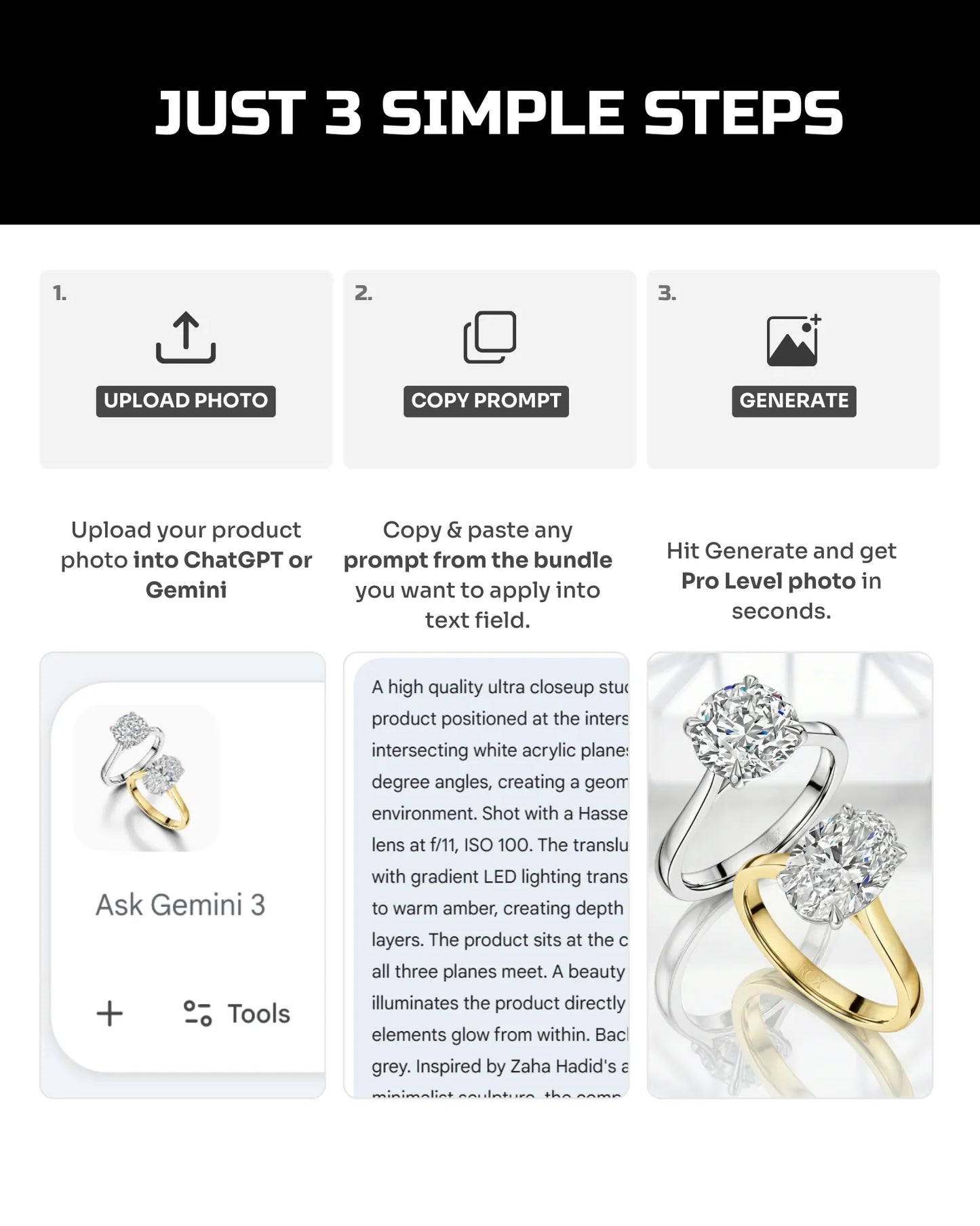 50 Wedding Jewelry: Studio [Mockup] AI Prompts