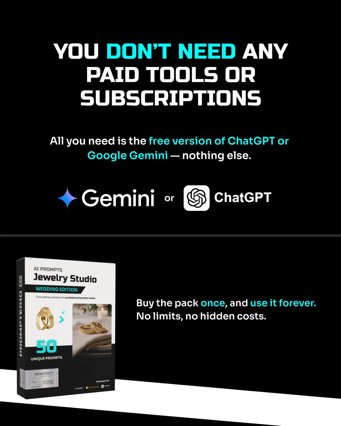 50 Wedding Jewelry: Studio [Mockup] AI Prompts