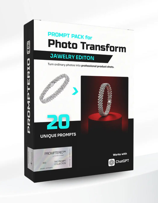 Jewelry Photo Transform Pack - High Quality PROMPTERIO Prompts