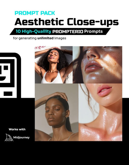Aesthetic Close-Up Portraits – 10 Prompt Pack