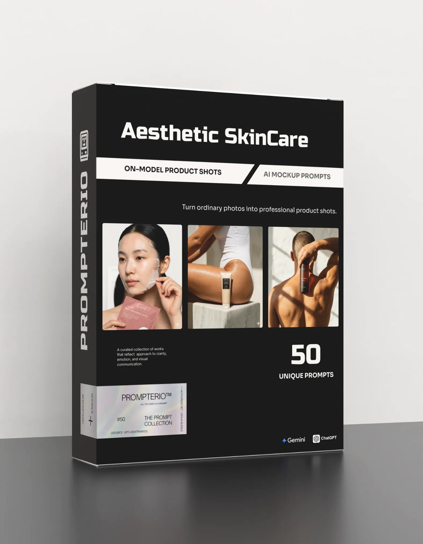 50 Aesthetic SkinCare: On-Model [Your Product] AI Prompts
