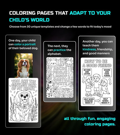 Endless Coloring Pages Pack – 30 PROMPTERIO™ Professional ChatGPT AI PROMPTS