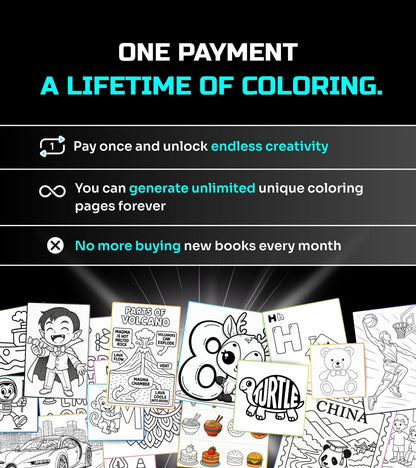 Endless Coloring Pages Pack – 30 PROMPTERIO™ Professional ChatGPT AI PROMPTS