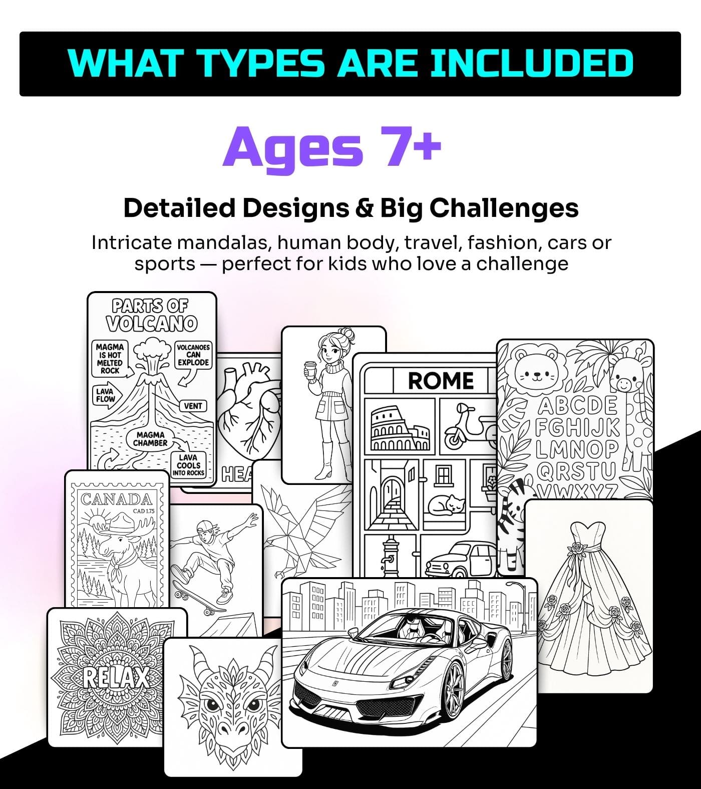 Endless Coloring Pages Pack – 30 PROMPTERIO™ Professional ChatGPT AI PROMPTS