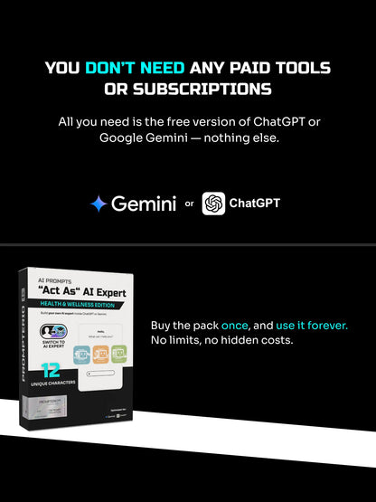 12 “Act As“ Health & Wellness AI Prompts