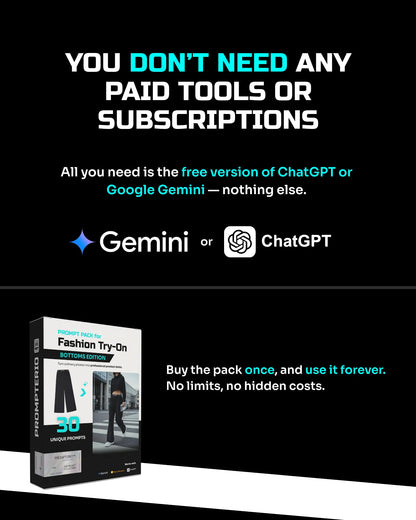 Fashion Try-On Pack —  Bottoms Edition