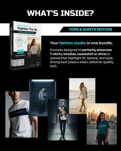 Fashion Try-On Pack — Tops & Shirts Edition