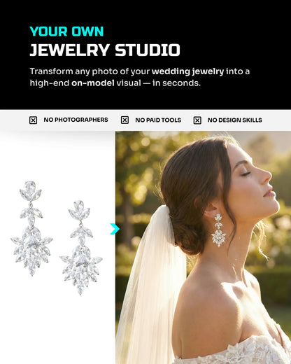 50 Wedding Jewelry: On-Model [Mockup] AI Prompts