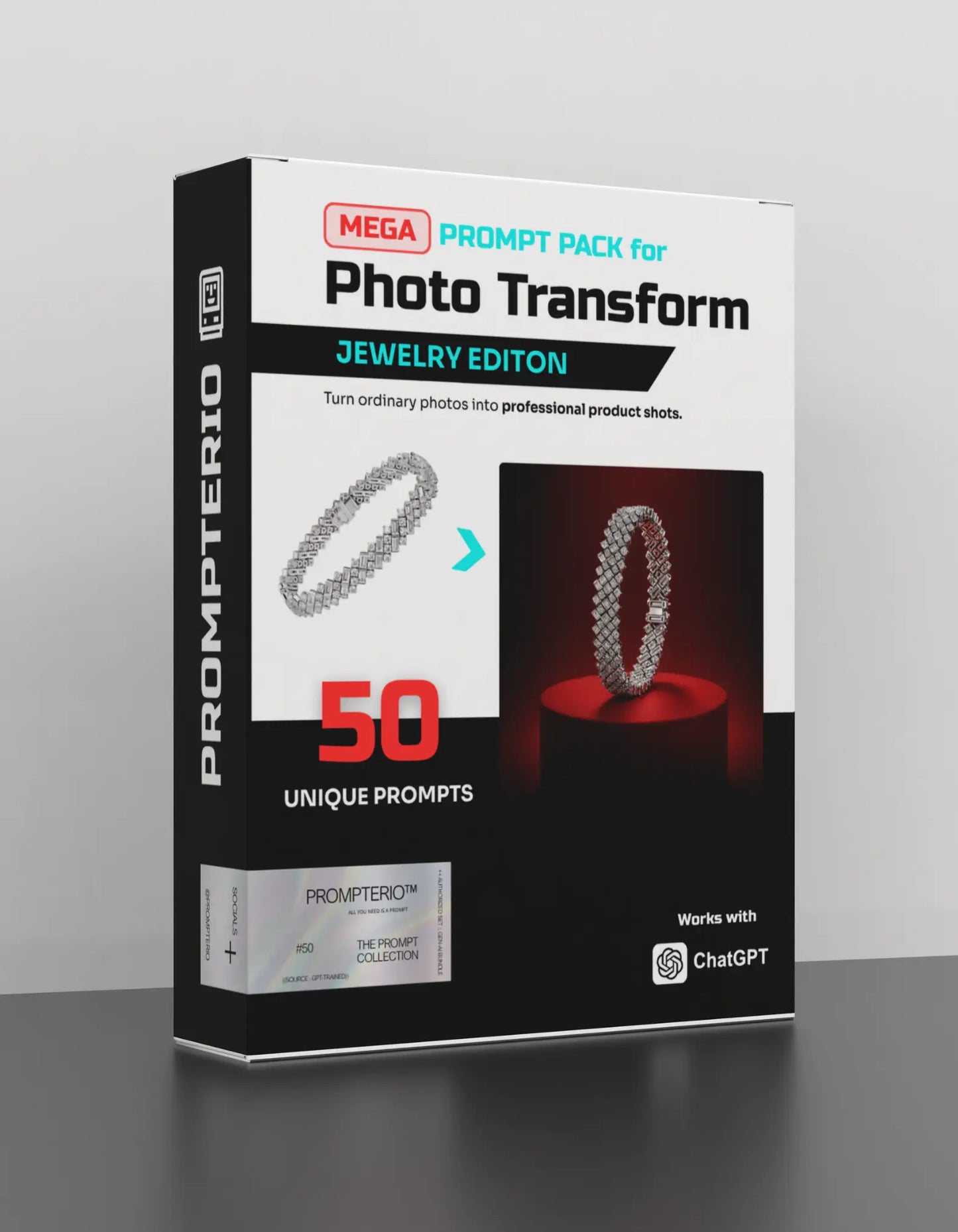 Jewelry Photo Transform Pack - High Quality PROMPTERIO Prompts