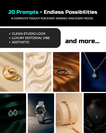 Jewelry Photo Transform Pack - High Quality PROMPTERIO Prompts