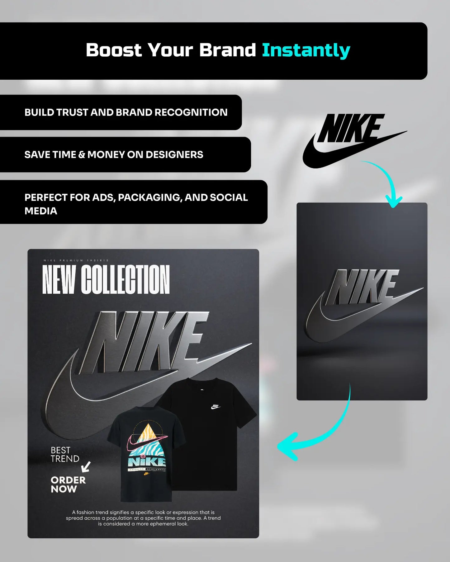 Custom Logo Transform Pack - 10 PROMPTERIO Prompts